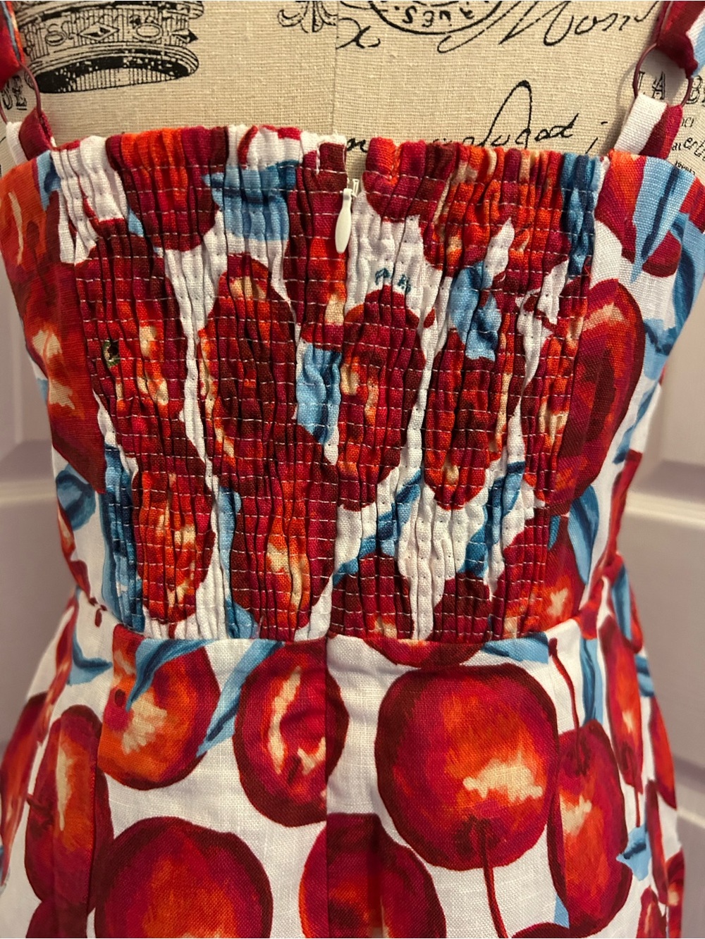 Farm Rio Cherry Blossom Sleeveless Mini Dress - Picture 5 of 8